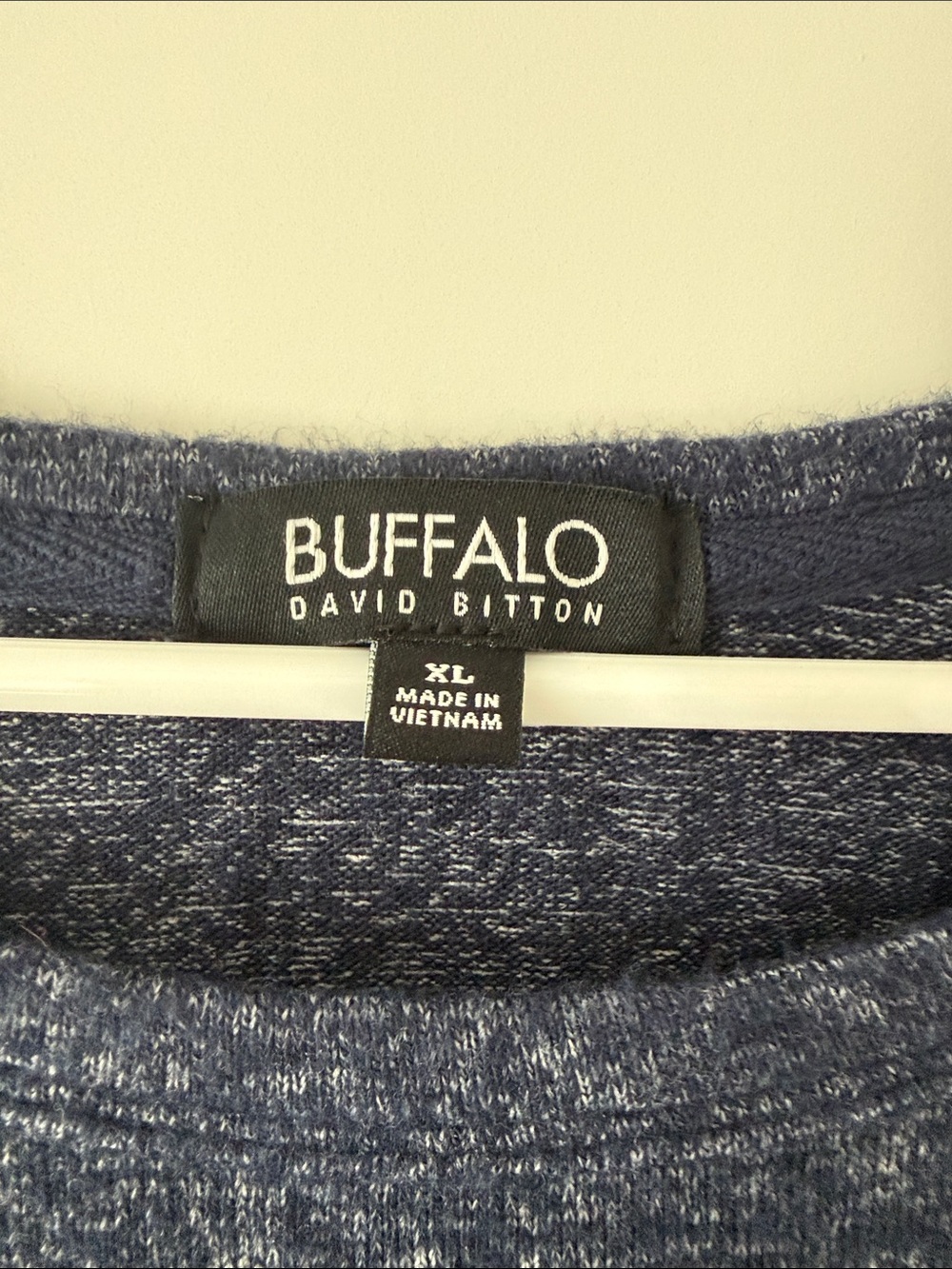 Super soft Buffalo David Bitton Heathered Navy Pullover - Picture 2 of 6